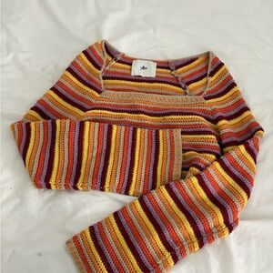 Yellow the label crochet long sleeve